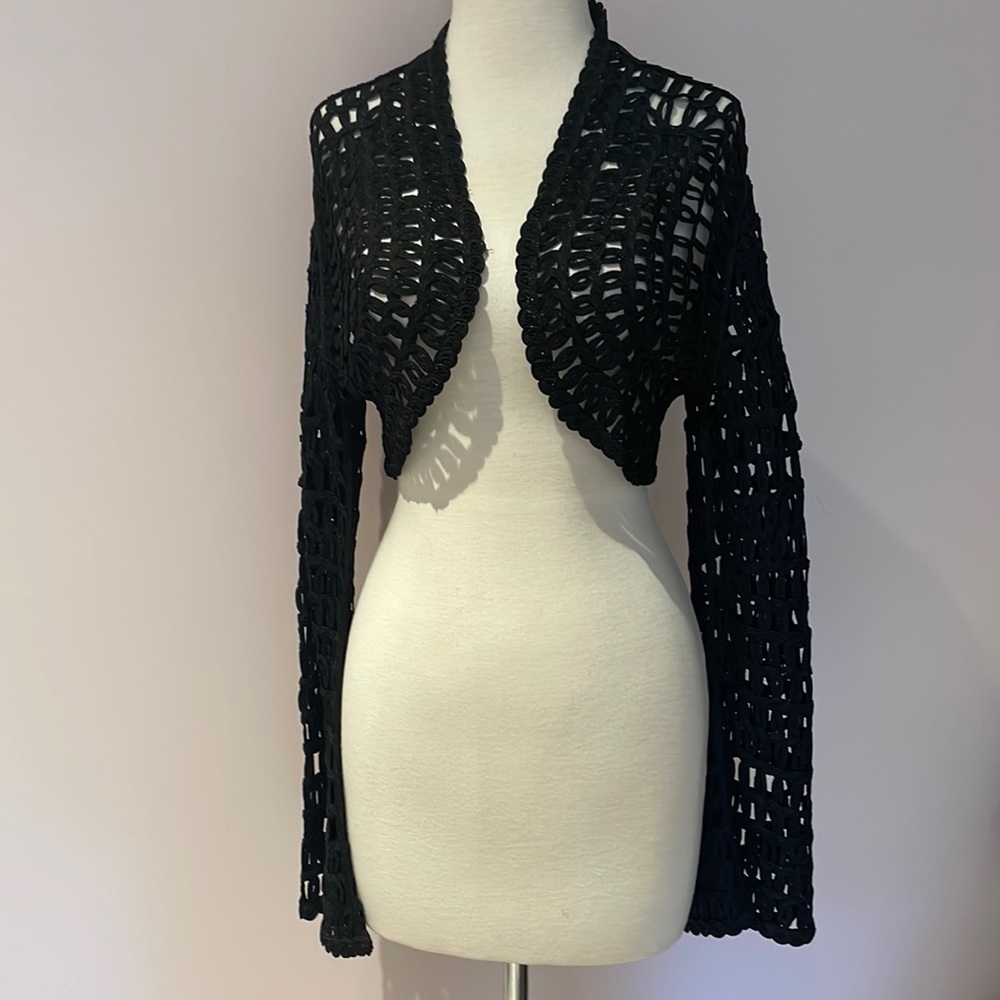 Black size M/L bolero/cropped/shrug top